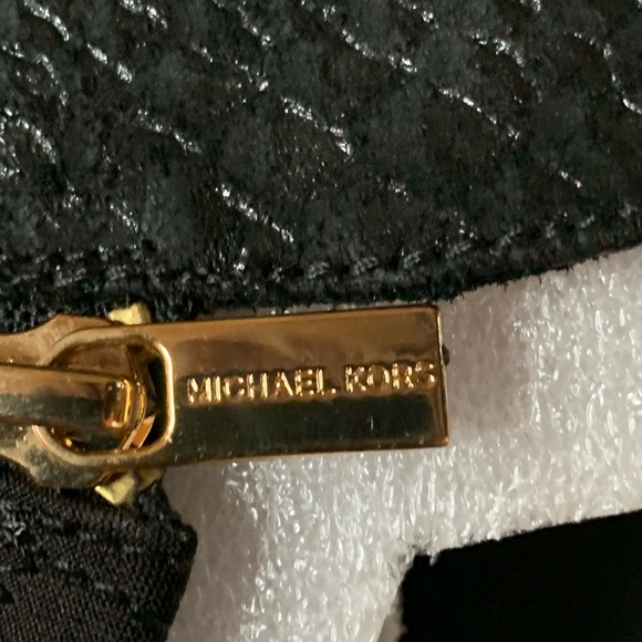 Michael Kors Bromley Distressed Embossed Leather Flat Boot - Picture 6 of 7